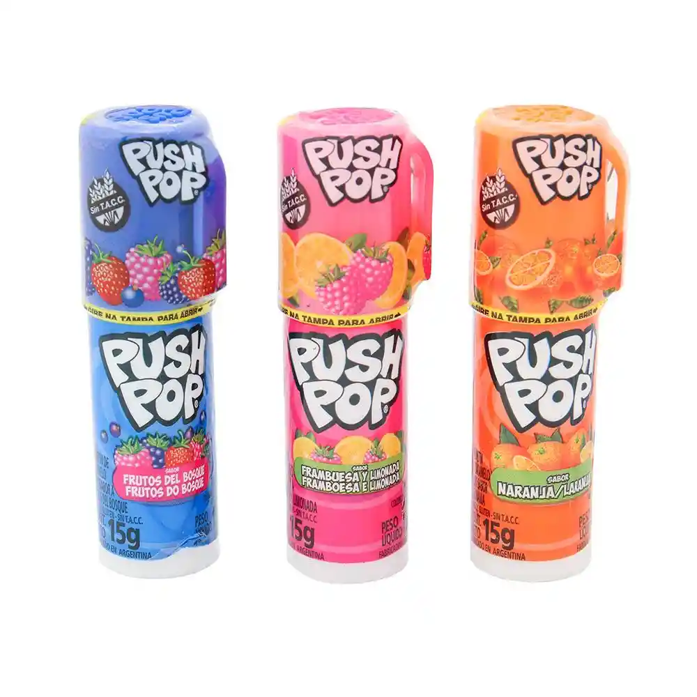 Push Pop Chupete Sabor a Naranja