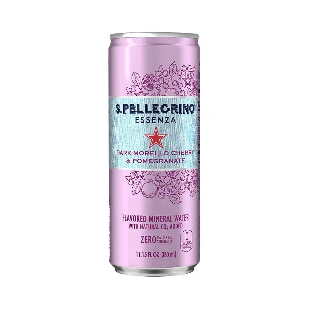 San Pellegrino Agua Carbonatada Essenza Cherry & Pomegranate