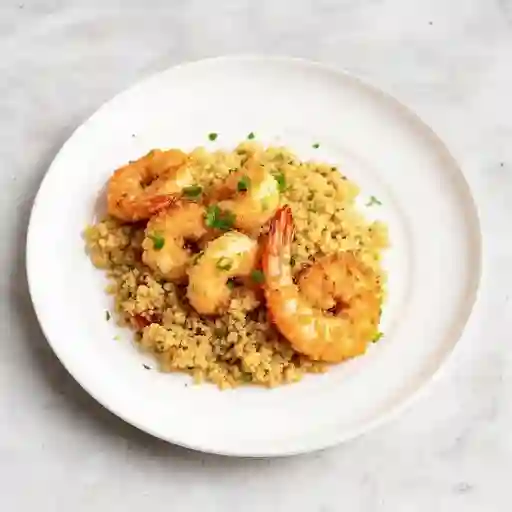 Porción Camarón y Pes Apanado en Quinua