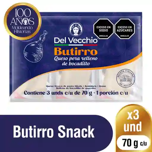 Del Vecchio Queso Pera Butirro Relleno de Bocadillo