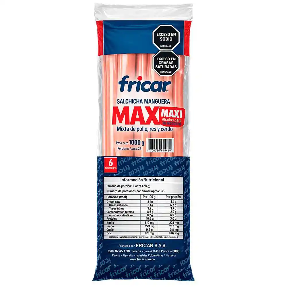 Salchicha Fricar Manguera (1 Gr)
