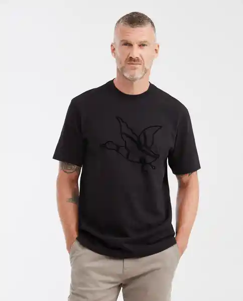 Camiseta Manga Corta Duck Graphic Negro Sombrio T M Chevignon