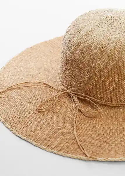 Sombrero Azores Beige Talla 99 Mujer Mango