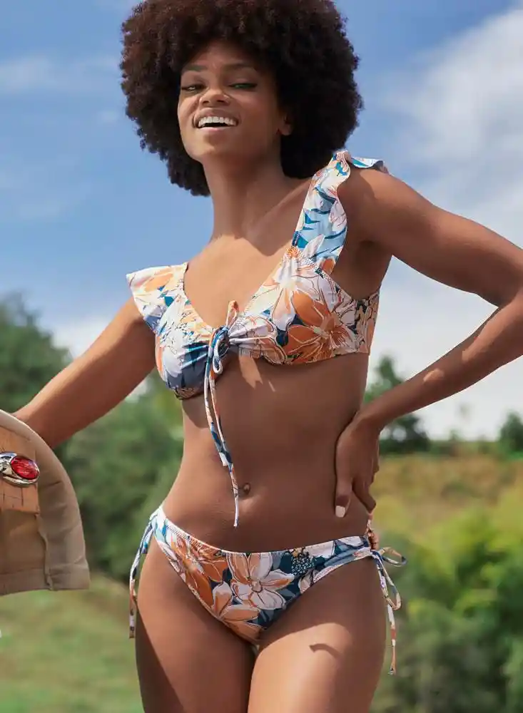 Vestido de Baño Bikini Mujer 32b-naranja