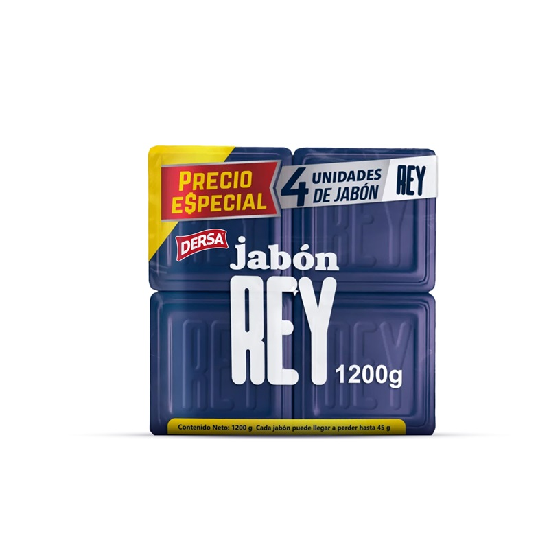 Jabon Rey Barra X4 Und X1200Grs