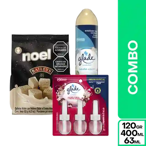 Combo Mamá Galleta Noel Baileys + Paraiso Azul + Alegria Floral