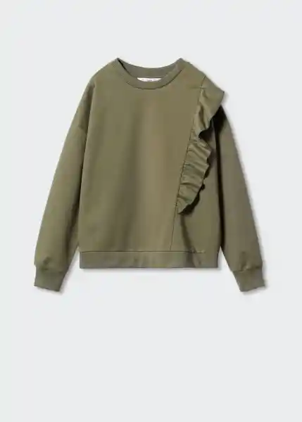 Sudadera Frill Khaki Talla 08 Niñas Mango