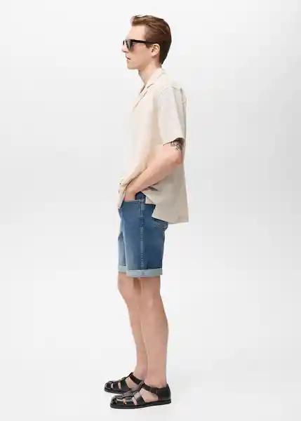 Bermuda Rock Tejano Oscuro Talla 46 Hombre Mango