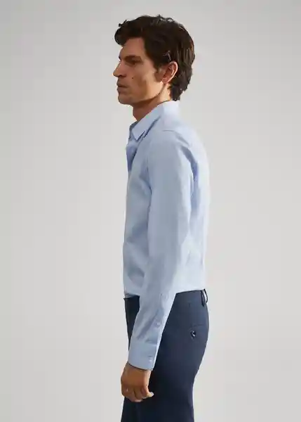 Camisa Emotion Celeste Talla XL Hombre Mango