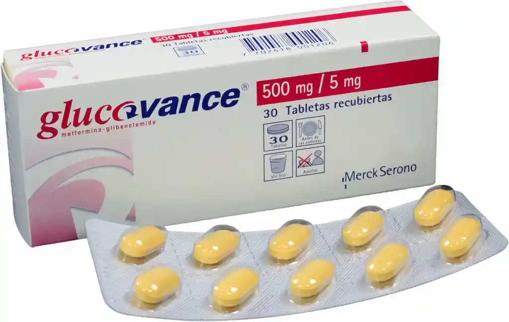 Glucovance Merck 500Mg 5 Mg 30 Tbs Pae