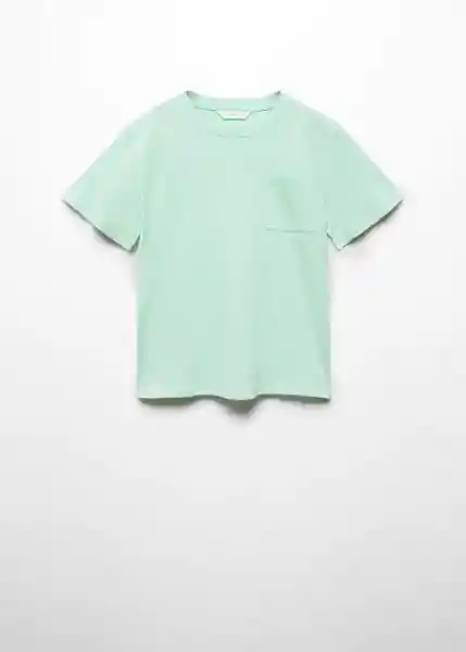 Camiseta Basic6 Verde Pastel Talla 06 Niño Mango