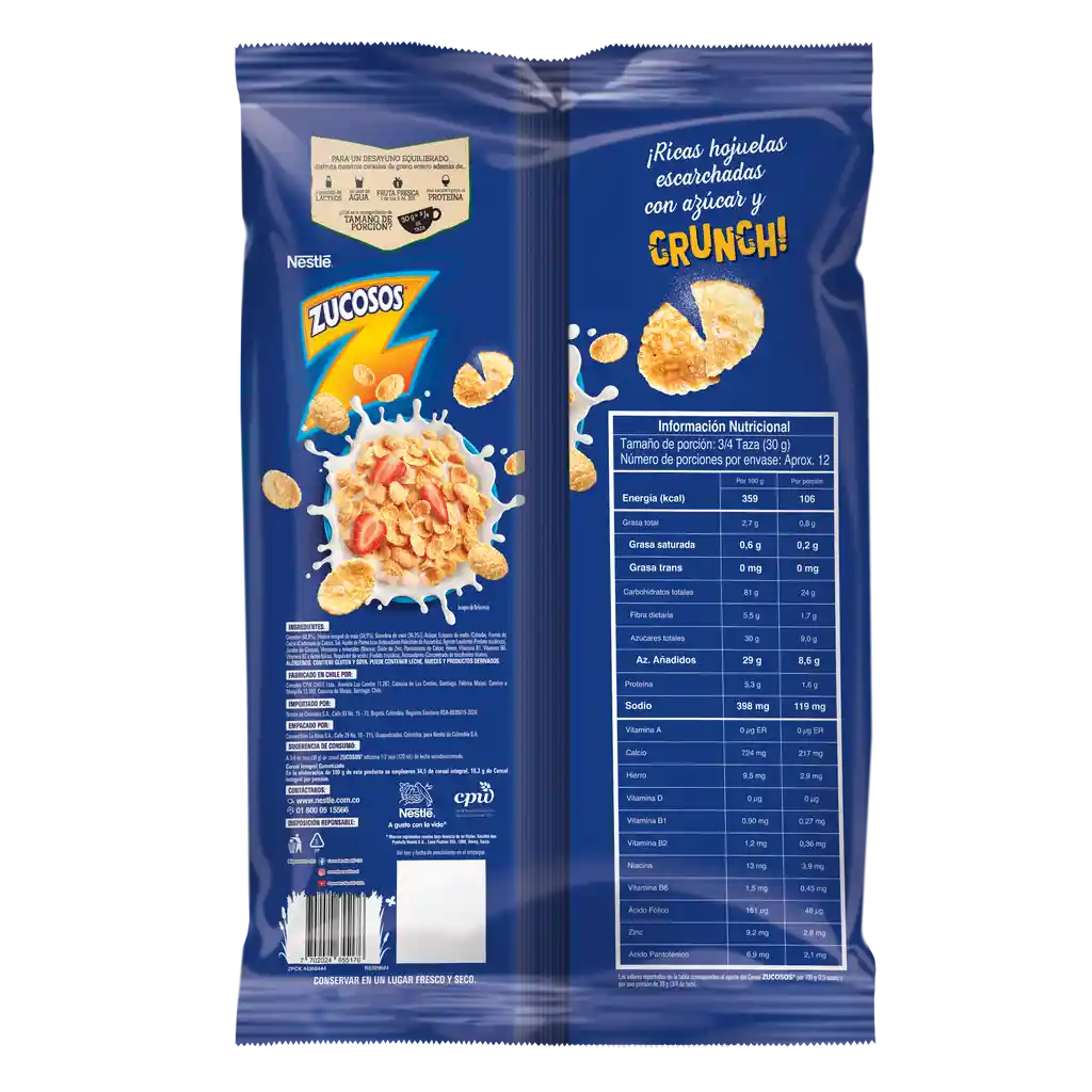 Cereal ZUCOSOS hojuelas azucaradas x 350g