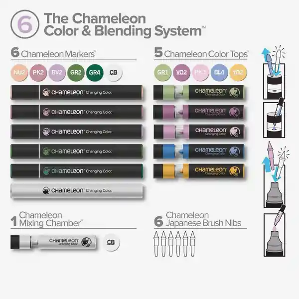 Chameleon Set Marcadores Color Blending N.6