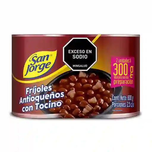 Frijoles Con Tocino San Jorge Antioqueños Lata (600 Gr)