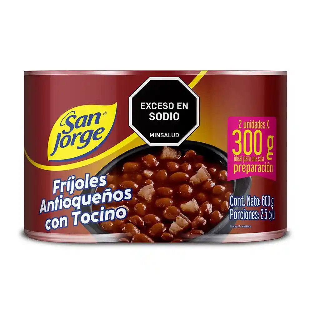 Frijoles Con Tocino San Jorge Antioqueños Lata (600 Gr)