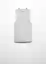 Top Gasparin Gris Talla M Mujer Mango