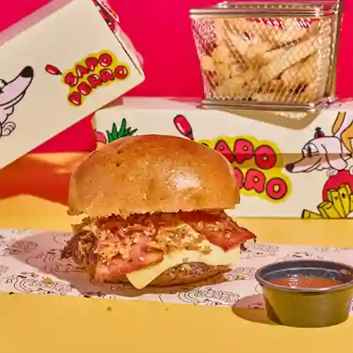 Combo hamburgesa sapo perro