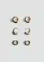 Pack Pendientes Tania Oro Talla 99 Mujer Mango