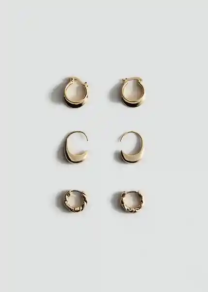 Pack Pendientes Tania Oro Talla 99 Mujer Mango