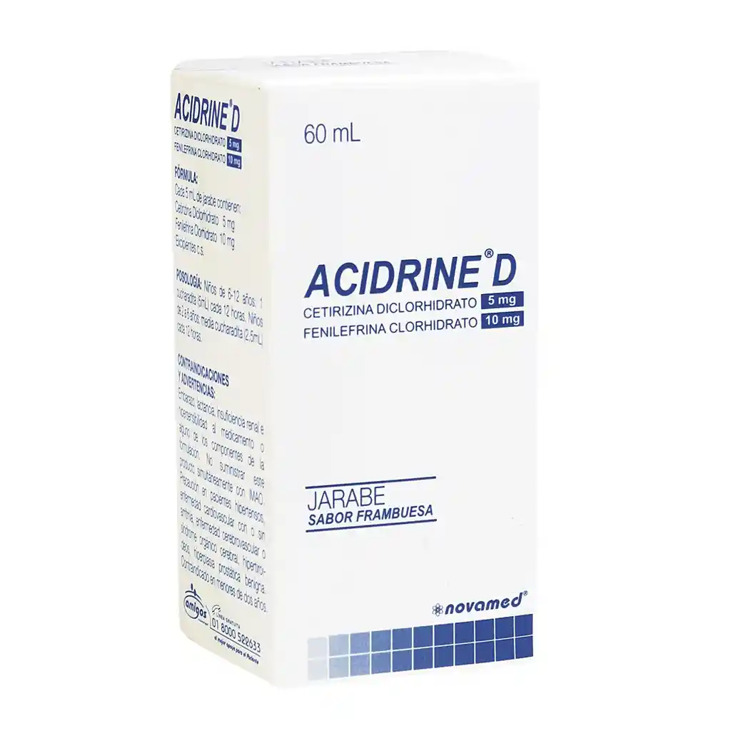 Acidrine D Jarabe con Sabor a Frambuesa (5 mg / 10 mg)