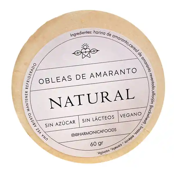 Obleas de Amaranto Natural