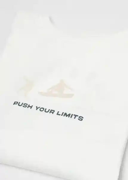 Camiseta Limits Off White Talla 06 Niños Mango