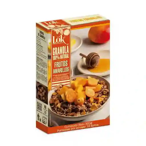 Granola Lok Premium Products Frutos Amarillos Piña Mango Uchuva (350 Gr)