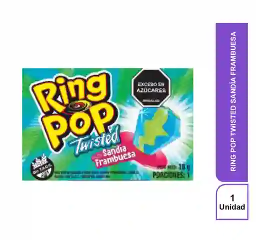 Le Mond Foods Dulce Ring Pop Twsted Sandía Frambuesa