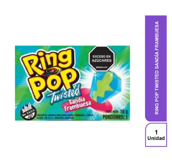 Le Mond Foods Dulce Ring Pop Twsted Sandía Frambuesa