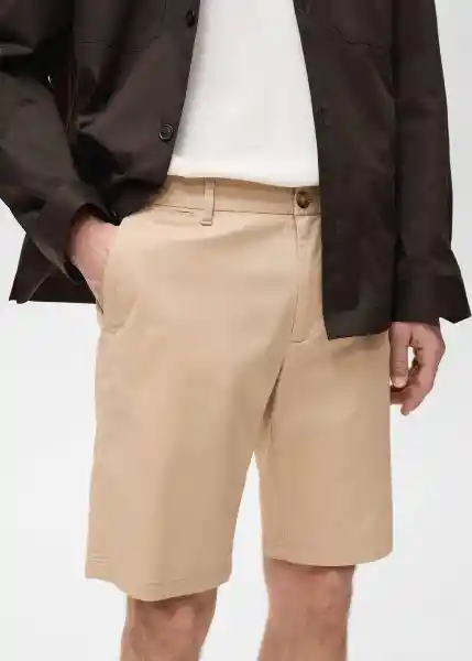 Bermuda Gracia Beige Talla 42 Hombre Mango