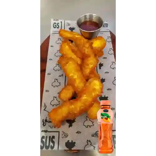 Combo Queso Papialpa Fly + Fuze Tea Durazno 400ML