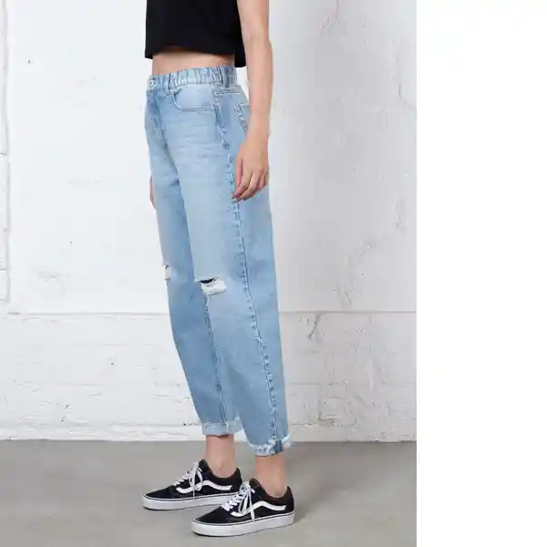 Jean Jack Mujer Azul Indigo Claro Talla 10 492E301 Naf Naf