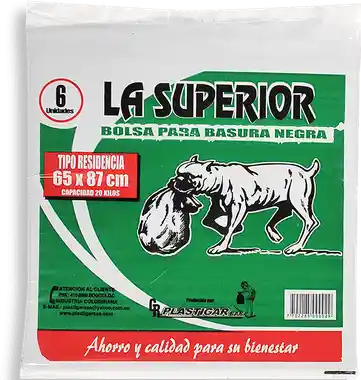 La Superior Bolsa Para Basura Negra