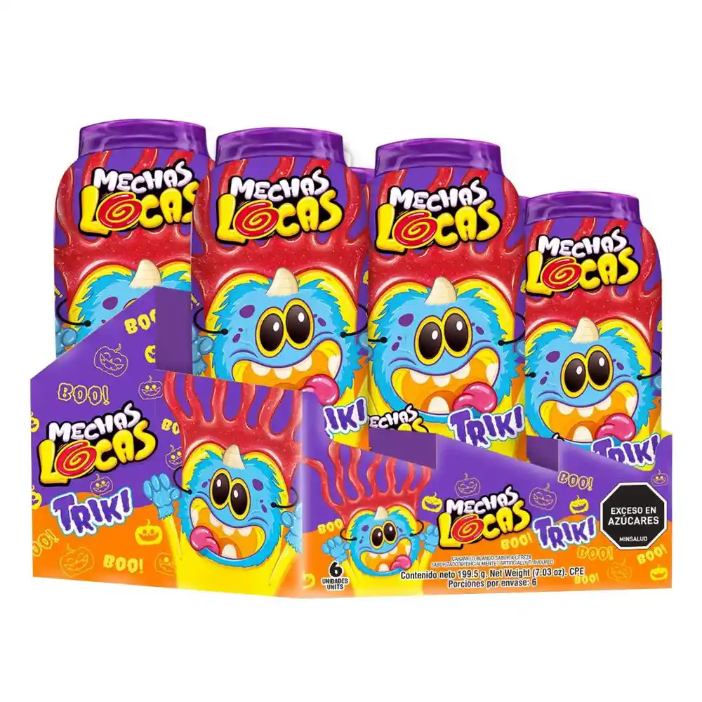 Caramelo Mechas Locas Triki Hallowen Mechas Locas