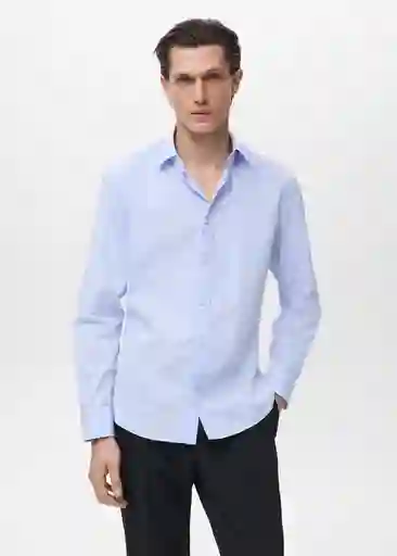 Camisa Play1 Celeste Talla S Hombre Mango
