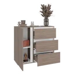 Comoda Niza 91x100x41 Rta Bardolino Blanco