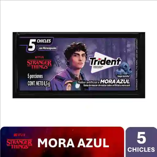 Chicle Trident Sin Azúcar Sabor Mora 5 Und