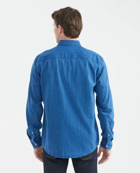 Camisa Denim Stripes Azul Dark Ultraoscuro T.XS Chevignon