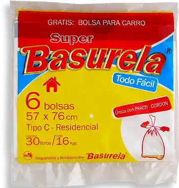 Basurela Super Bolsas X 6 Unidades.