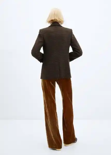 Blazer Americana Bruna Marrón Talla S Mujer Mango