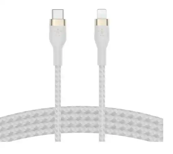 Belkin Cable Pro Flex USB-C a Lightning Blanco 2 m