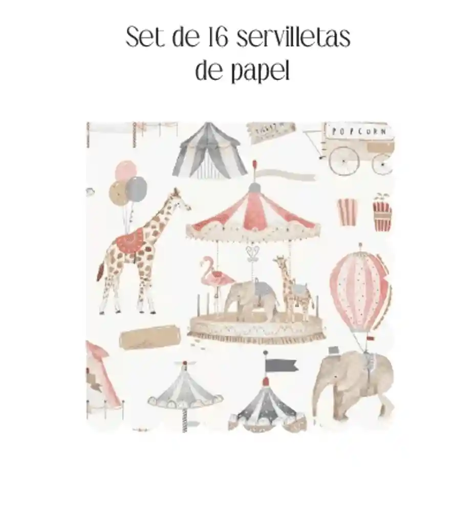 Playmart Circo Servilleta 33 X 33 -
