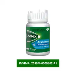 Dolex Acetaminofen Avanzado Alivio del Dolor y la Fiebre x 100