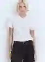 Camiseta Ritapi Blanco Talla M Mujer Mango
