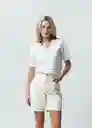 Camisa Tejido Mujer Crudo Marfil Claro Talla M 582G004 Naf Naf
