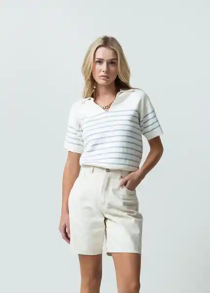 Camisa Tejido Mujer Crudo Marfil Claro Talla M 582G004 Naf Naf