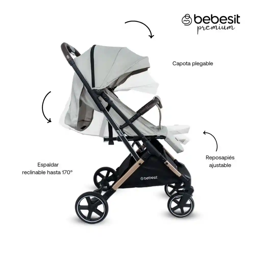 Coche Compacto Pixel Beige Bebesit J608sbg