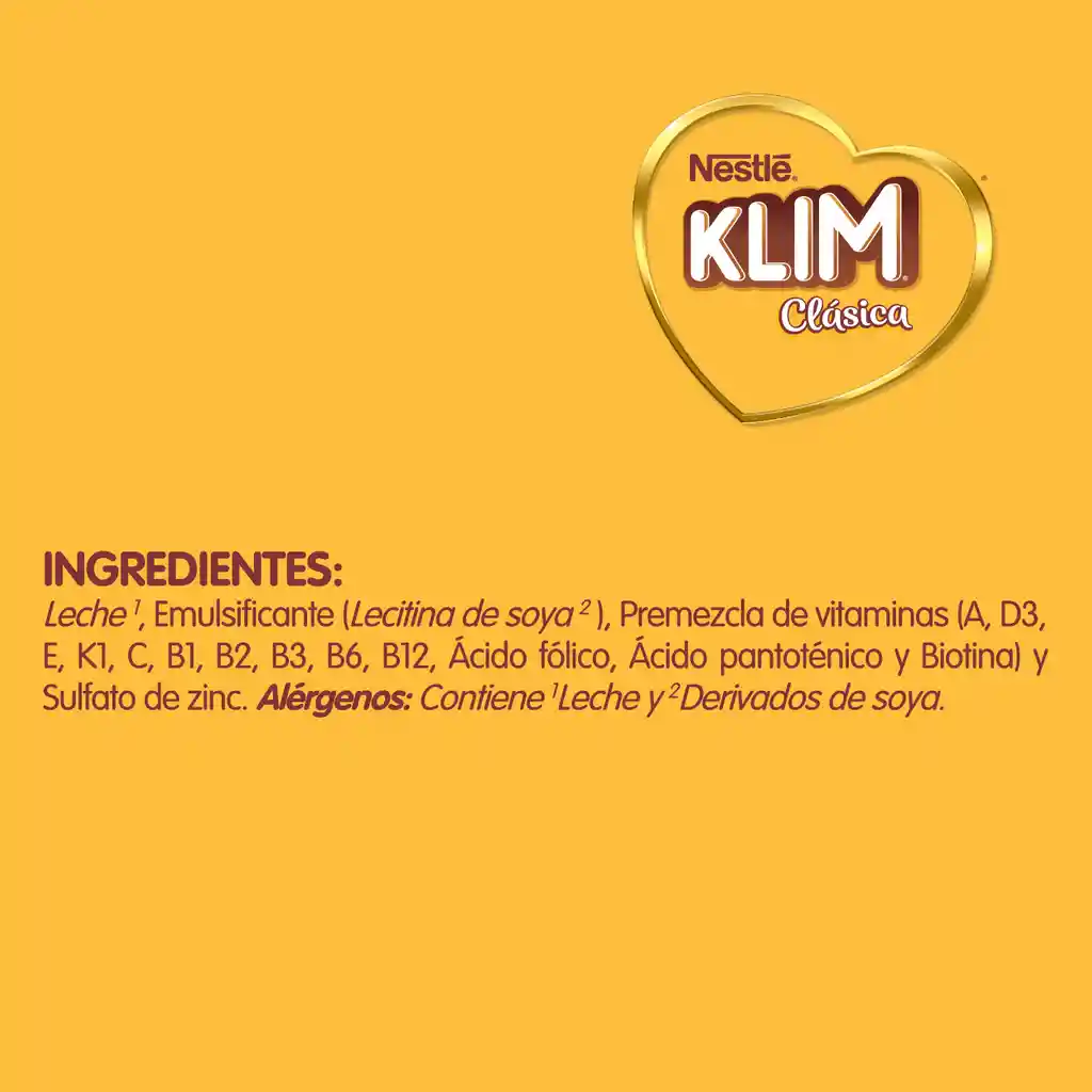 Leche en polvo KLIM Clásica x 414g gratis 54g
