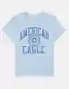 Camiseta Mujer Azul Talla X-SMALL American Eagle