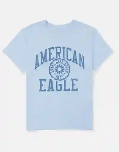 Camiseta Mujer Azul Talla X-SMALL American Eagle